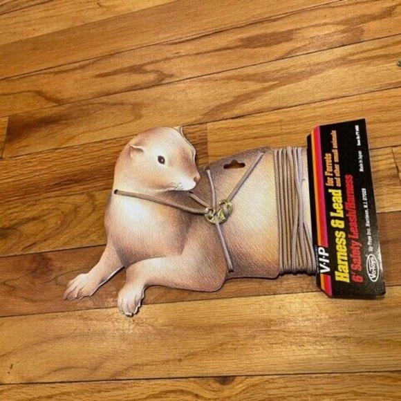 Ferret Sm Animal Nylon Lead W/ Harness 3/24"X6 feet Japanese Made Washable tan - Picture 1 of 1